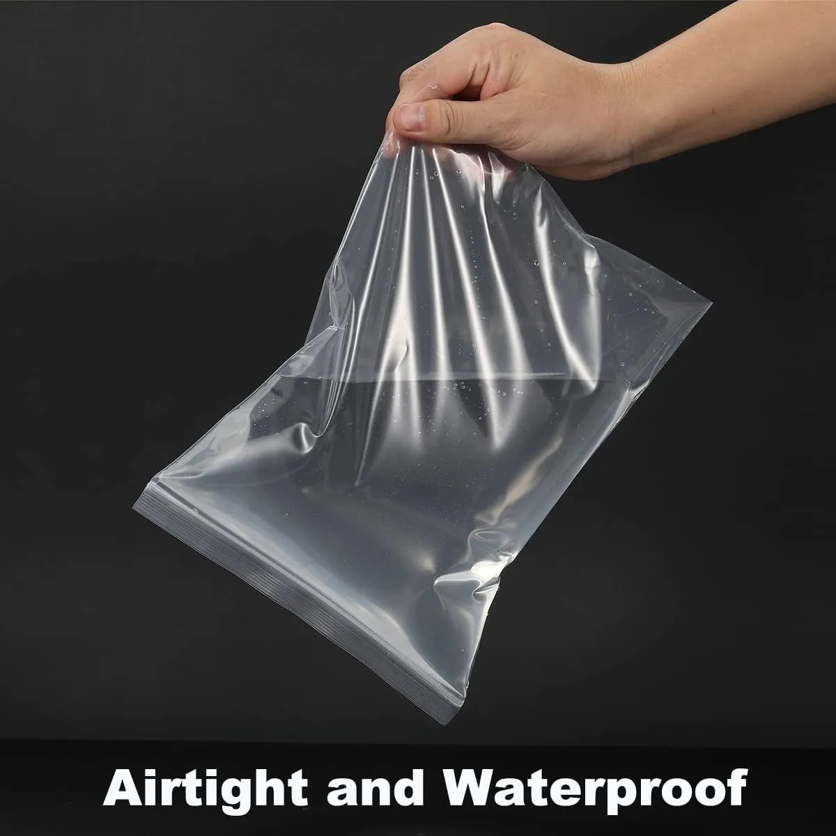 100 PCS 5" x 7" Thick Clear Zip Poly Lock Plastic Bags Seal Reclosable Zip Bag Durable 2.4 Mil Photo Cards Envelopes Snacks Seeds Zipper Bags