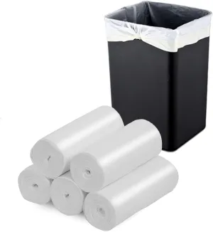 13-15 Gallon Biodegradable / Compostable Garbage Bags Recycling Unscented Tall Kitchen Trash Bags for Kitchen, Yard, Lawn,Office(75 Counts, White)