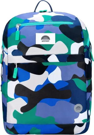 16" Kid's Backpack for Girls and Boys Age 6  with Padded, and Adjustable Shoulder Straps. Fits for Height 3'9" Above Kids (Camouflage Blue/Green)