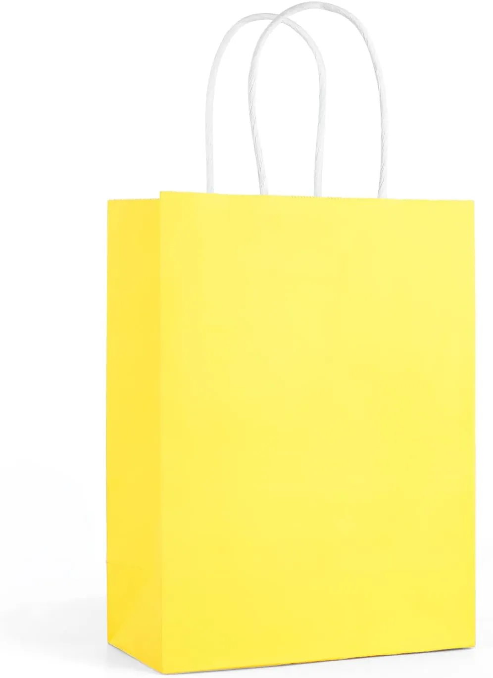 25pcs Paper Bags with Handles. Small Gift Bags Party Favor Bags Goodie Bags Shopping Bags. Gift Bags with Handles Bulk for Birthday Wedding Retail Business Festivals Arts DIY Crafts 5.9x3.1x8.3 (Yellow/25pcs)