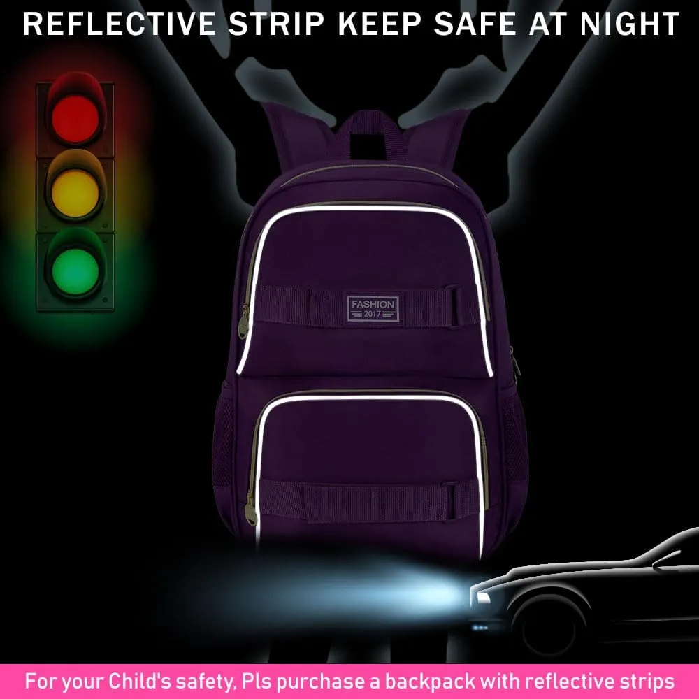 3Pcs Backpack for Girls Boys, 17 Inches Women Men School Bookbag Set for Teens College, Laptop Backpacks with Lunch Box