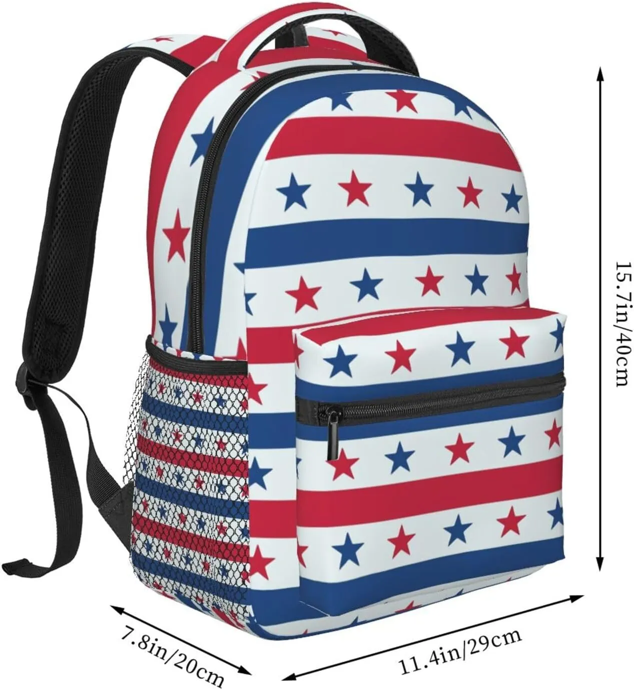 4th July Travel Laptop Backpack Women Lightweight Backpack Adjustable College Backpack Fits 15.6 Inch Laptop Waterproof Travel Backpack