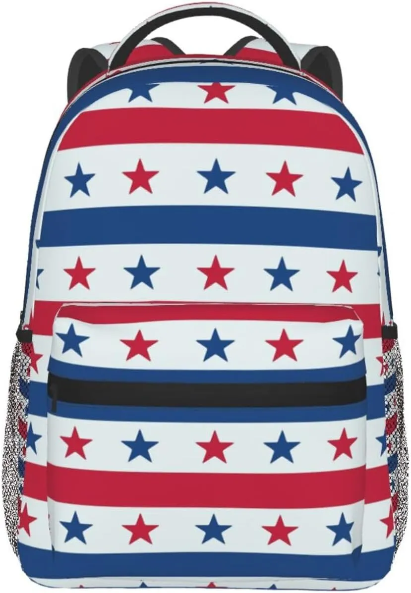 4th July Travel Laptop Backpack Women Lightweight Backpack Adjustable College Backpack Fits 15.6 Inch Laptop Waterproof Travel Backpack