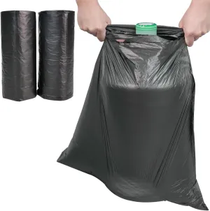 50 Count 13 Gallon tall kitchen trash bags Large garbage bags with drawstring Ultra Strong Thick Plastic trash can liners for Home Office bathroom Bedroom Unscented 13Gallon (Black,50 Count)