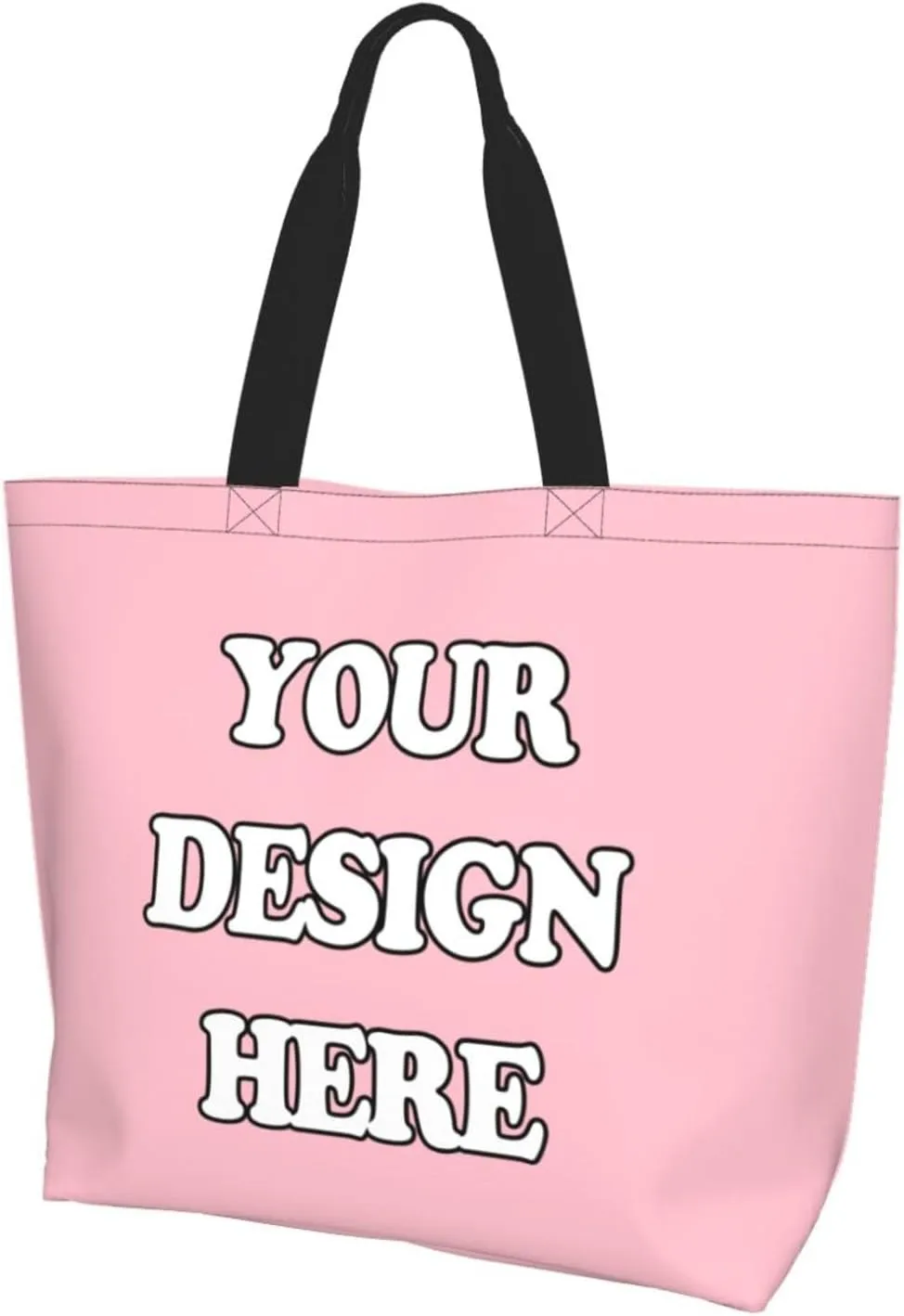 Abybela Custom Tote Bags with Team Logo Text Picture for Women Personalized Shopping Handmade Totes
