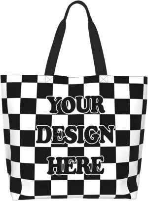 Abybela Custom Tote Bags with Team Logo Text Picture for Women Personalized Shopping Handmade Totes