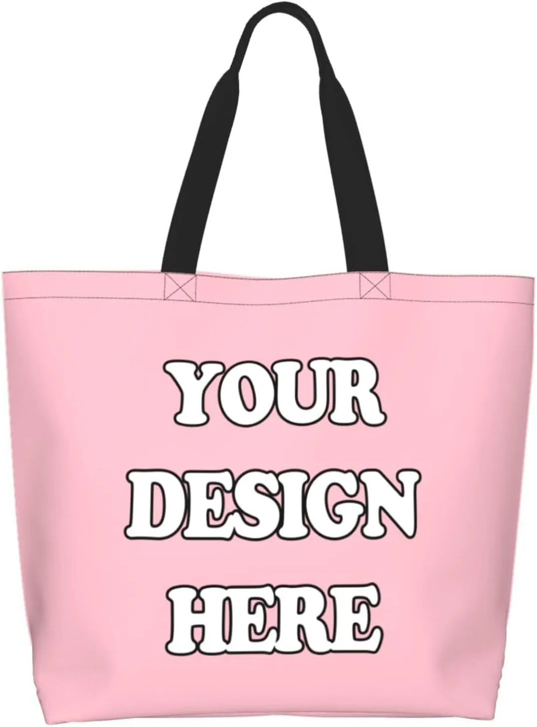 Abybela Custom Tote Bags with Team Logo Text Picture for Women Personalized Shopping Handmade Totes