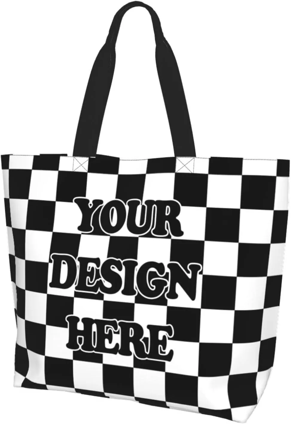 Abybela Custom Tote Bags with Team Logo Text Picture for Women Personalized Shopping Handmade Totes