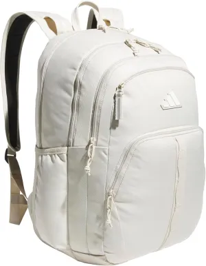 adidas Prime Backpack for Work, Travel Bag for Women and Men with Padded Compartment for Laptop, Alumina Beige/White, One Size