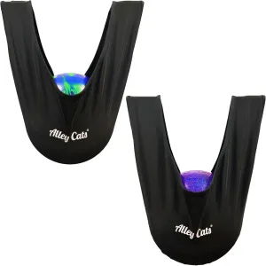 Alley Cats Bowling Ball Seesaw 2 Pack | Absorbent Microfiber Bowling Rag for Clean Balls | Essential Bowling Ball Accessories | See Saw Polisher, Cleaner, & Holder/Carrier | Bowling Ball Towel