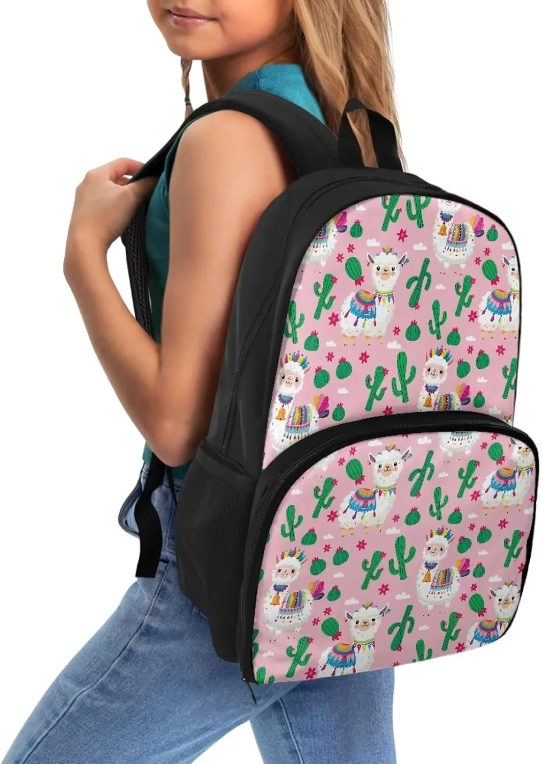 Alpaca Cactus Insulated Cooler Backpack for Men Woman Cute School Backpacks with Work Backpack Daypack Kindergarten Preschool Kids Lunch Backpacks, Back to School Supplies