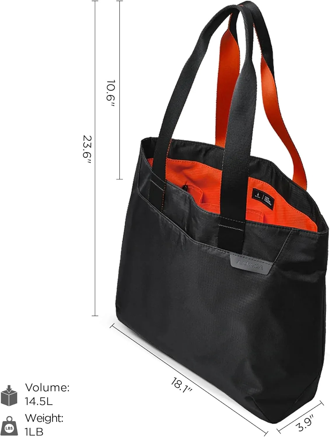 ALPAKA Elements Tote Bag 14.5L - Travel Totes with Lightweight, Foldable, Self-Standing, 8 Internal Pockets, Magnetic Suction