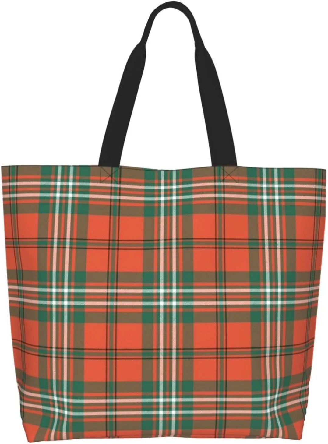 Ancient Tartan Tote Bag For Women Weekender Travel Bag Reusable Grocery Bags Large Totes Handbags
