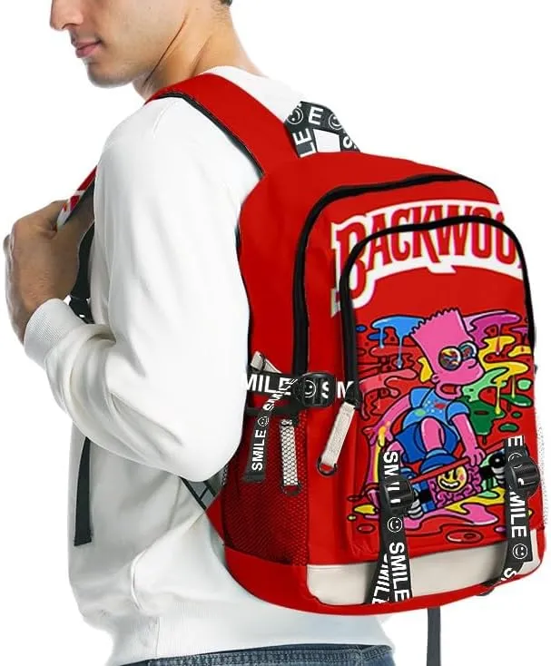 Anime Backpacks Casual Laptop Backpack Travel Bags for Men Women