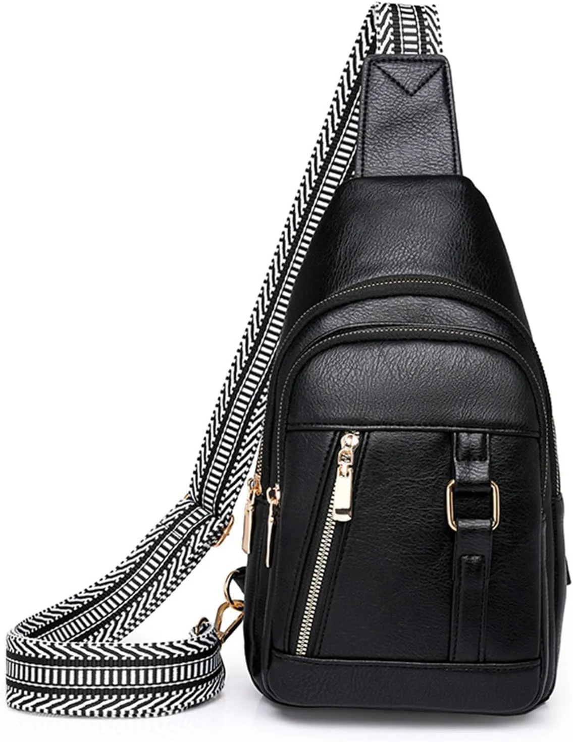 Anti Theft Crossbody Bag for Women Multi Pocket Crossbody Purses Shoulder Handbags Mens Work Backpack(Black)