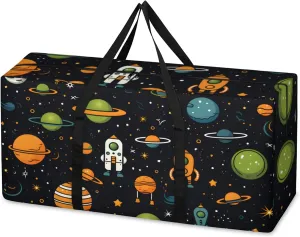 Artistic Galaxy Extra Large Moving Bags Heavy Duty Storage Bags Various Galaxy Cloth Wrap Around Handles Double Zipper Reusable Convenient Foldable Storage Tote for Travel Camping Space Save