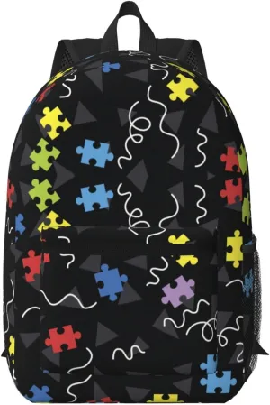 Autism Awareness Month Laptop Backpacks for Men Women Business Hiking Travel Work