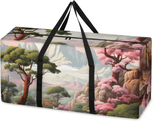 Autumn Forest Extra Large Moving Bags Heavy Duty Storage Bags Fantastic Forest Cloth Wrap Around Handles Double Zipper Reusable Convenient Foldable Storage Tote for Travel Camping Space Save