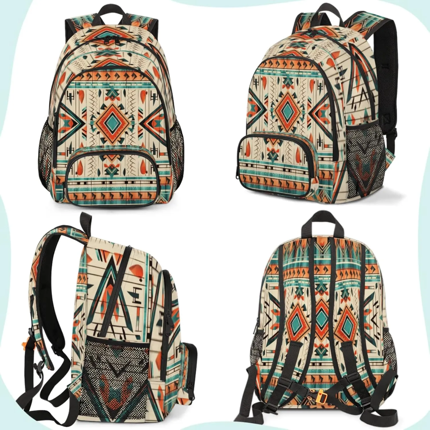 Aztec Backpacks for Boys Girls Travel Laptop Backpack Waterproof School Backpack with Laptop Compartment Teens Backpack Casual Daypack College Bookbag