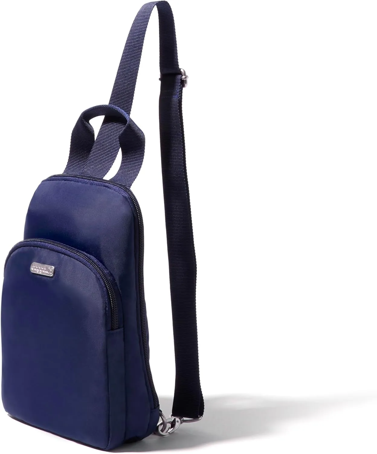 Baggallini Essential Small 12x7 Inch Sling Crossbody Bag with Convertible Adjustable Shoulder Strap