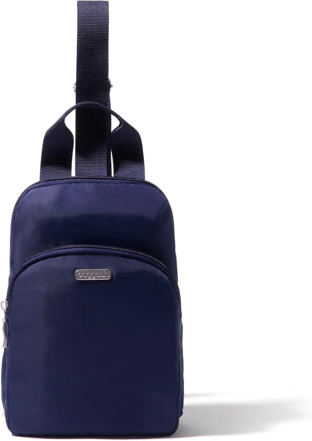 Baggallini Essential Small 12x7 Inch Sling Crossbody Bag with Convertible Adjustable Shoulder Strap