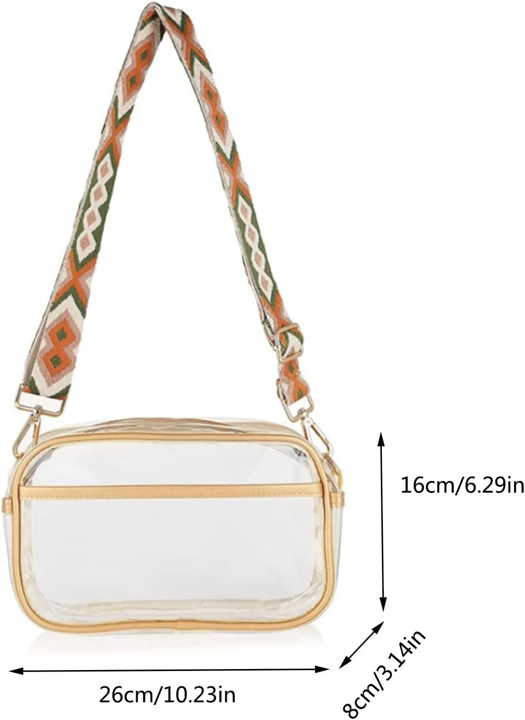 Beach Tote Bag Hobo Transparent Zipper Shoulder Bag Fashion New Pattern Messenger Bag Suitable For Outdoor Beach Travel Z