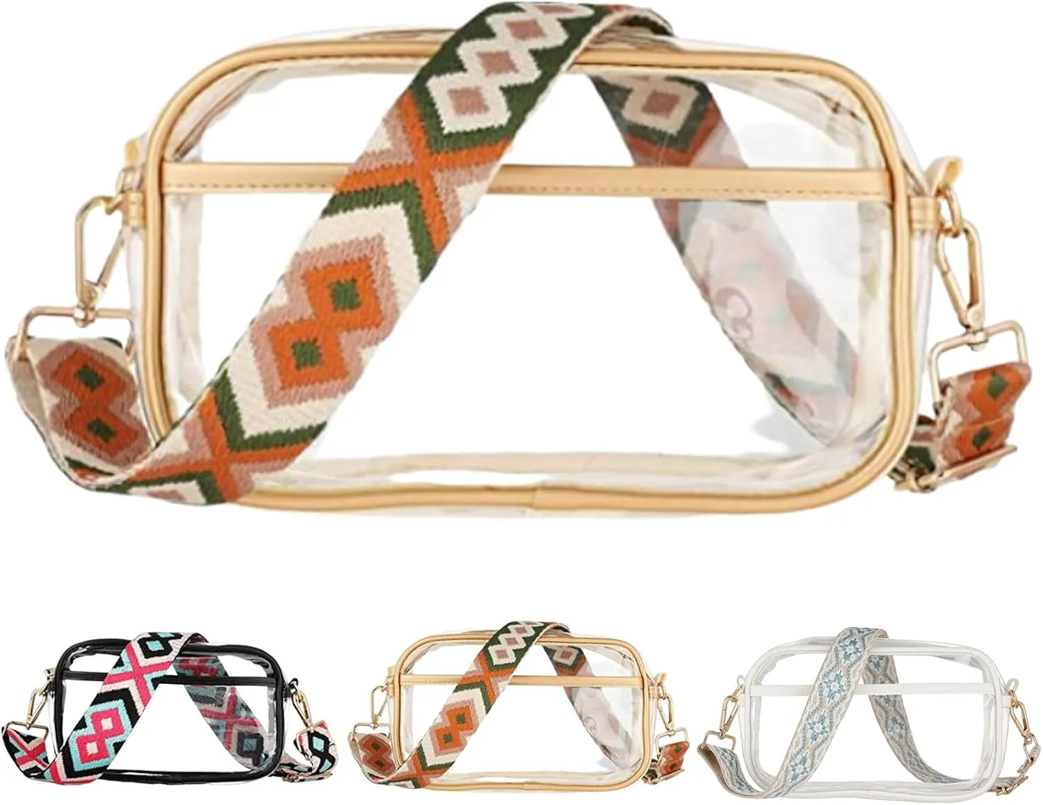 Beach Tote Bag Hobo Transparent Zipper Shoulder Bag Fashion New Pattern Messenger Bag Suitable For Outdoor Beach Travel Z
