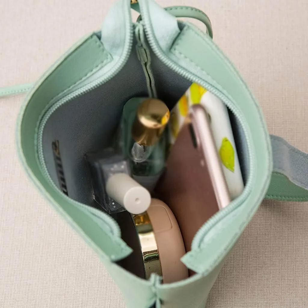 Beach Tote Bag Mini Cell Phone Bags Solid Color Crossbody Handbags Casual Outdoor Walking Shoulder Bag Lightweight F