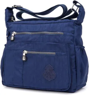 Beach Tote Bag Nylon Solid Color Shoulder Handbags Elegant Daily Crossbody Bags Messenger For Outdoor Beach Travel R