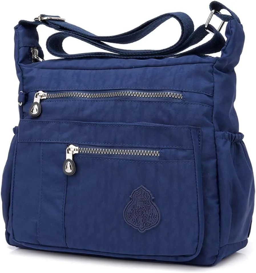 Beach Tote Bag Nylon Solid Color Shoulder Handbags Elegant Daily Crossbody Bags Messenger For Outdoor Beach Travel R