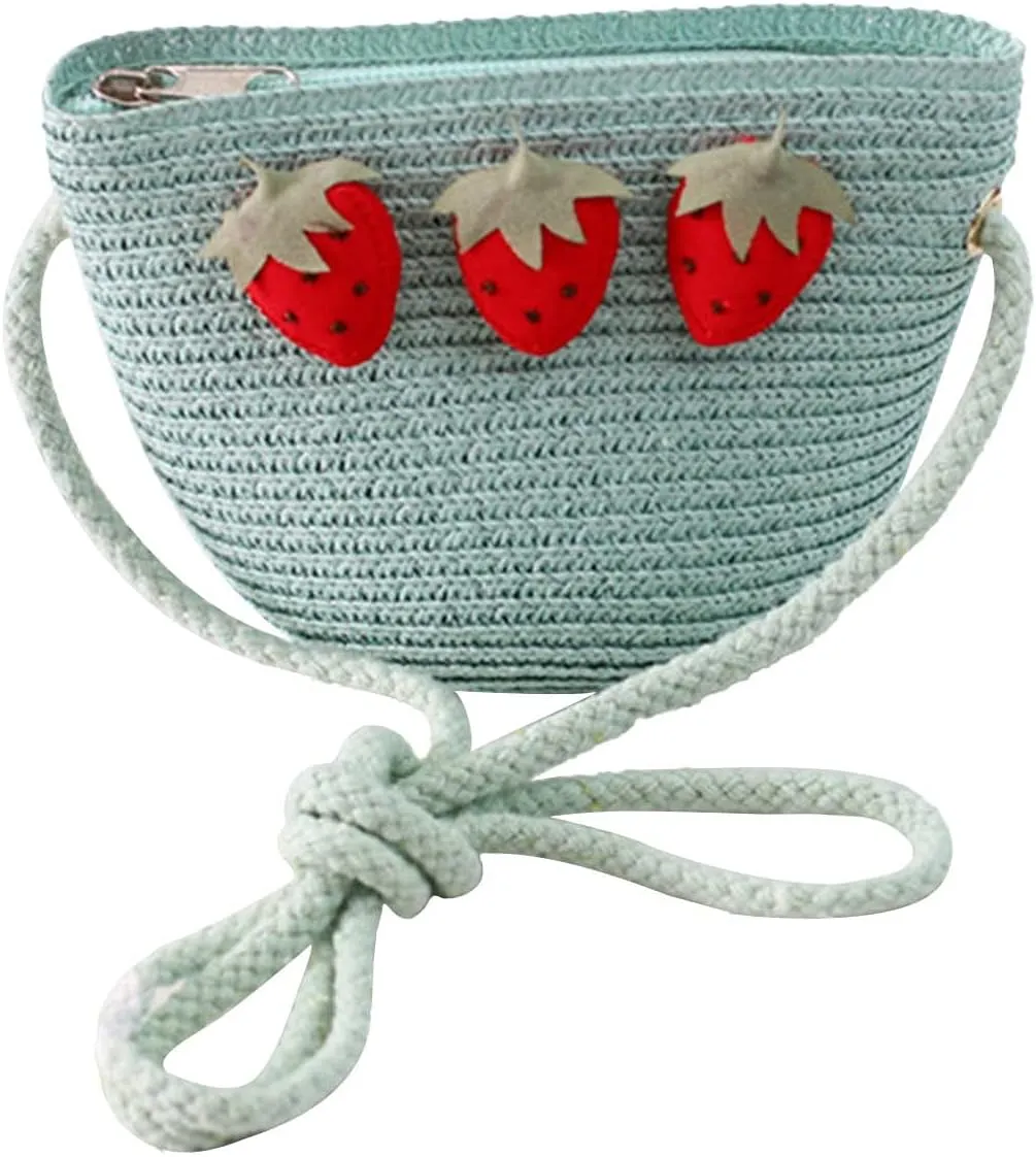 Beach Tote Bag Purse Straw Woven Strawberry Crossbody Shoulder Bags For Girls Outdoor Shopping Beach Travel Essential i