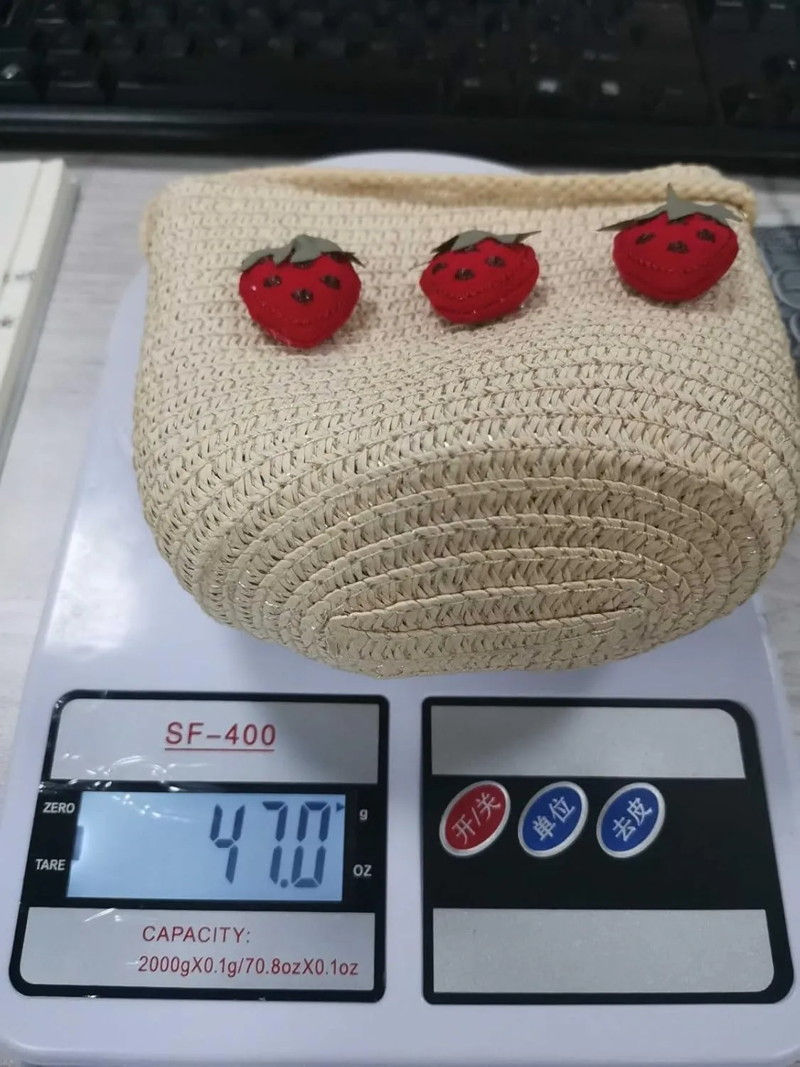 Beach Tote Bag Purse Straw Woven Strawberry Crossbody Shoulder Bags For Girls Outdoor Shopping Beach Travel Essential i