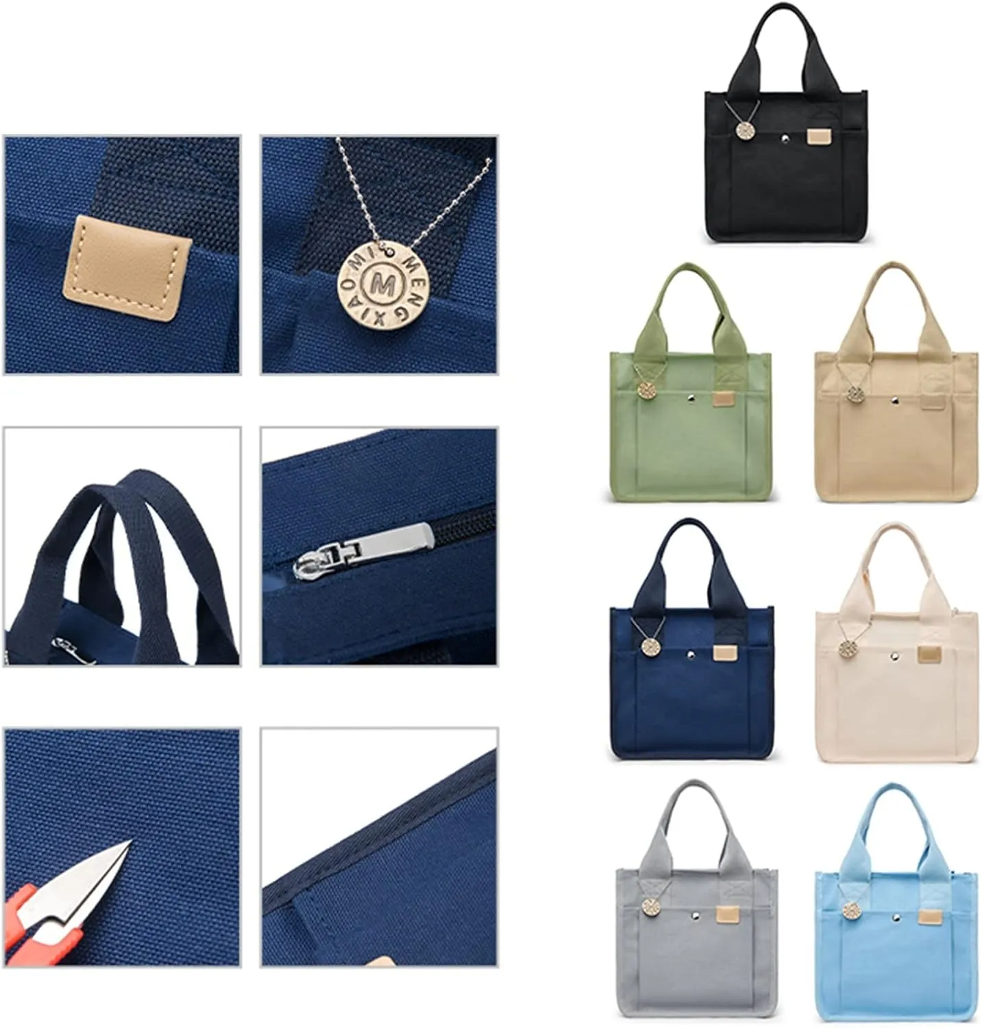 Beach Tote Bag Square Bags Zipper Mini Canvas Shoulder Handbags Sport Messenger Handbag For Outdoor Mens Travel Essential E