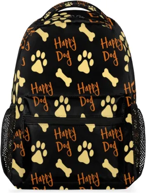 Bone Dog Paw Travel Laptop Backpacks Lightweight Travel Hiking Camping Casual Daypack Backpack for Men Women Adults