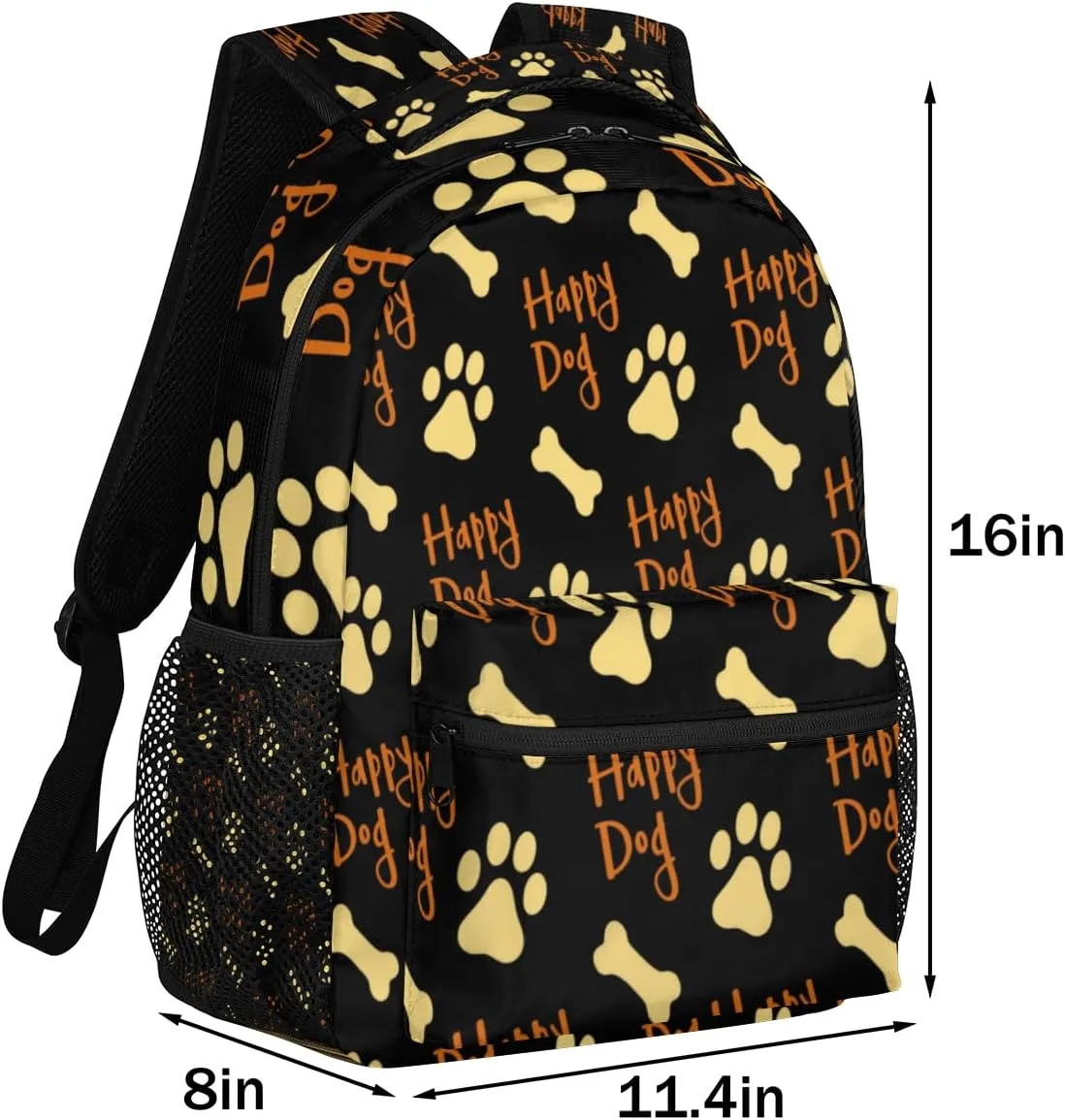 Bone Dog Paw Travel Laptop Backpacks Lightweight Travel Hiking Camping Casual Daypack Backpack for Men Women Adults