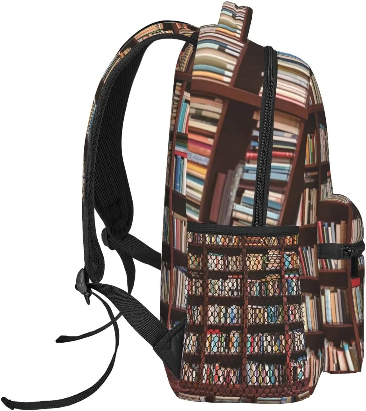 Book Pattern Backpacks Vintage Laptop Bookbag Computer Bag Hiking Travel Daypack for Women Men