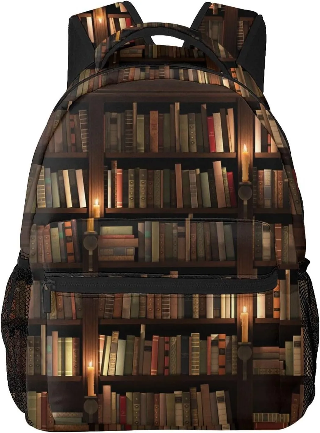 Book Pattern Backpacks Vintage Laptop Bookbag Computer Bag Hiking Travel Daypack for Women Men