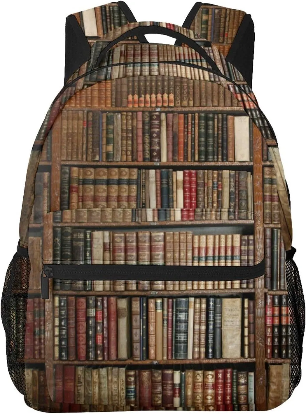 Book Pattern Backpacks Vintage Laptop Bookbag Computer Bag Hiking Travel Daypack for Women Men