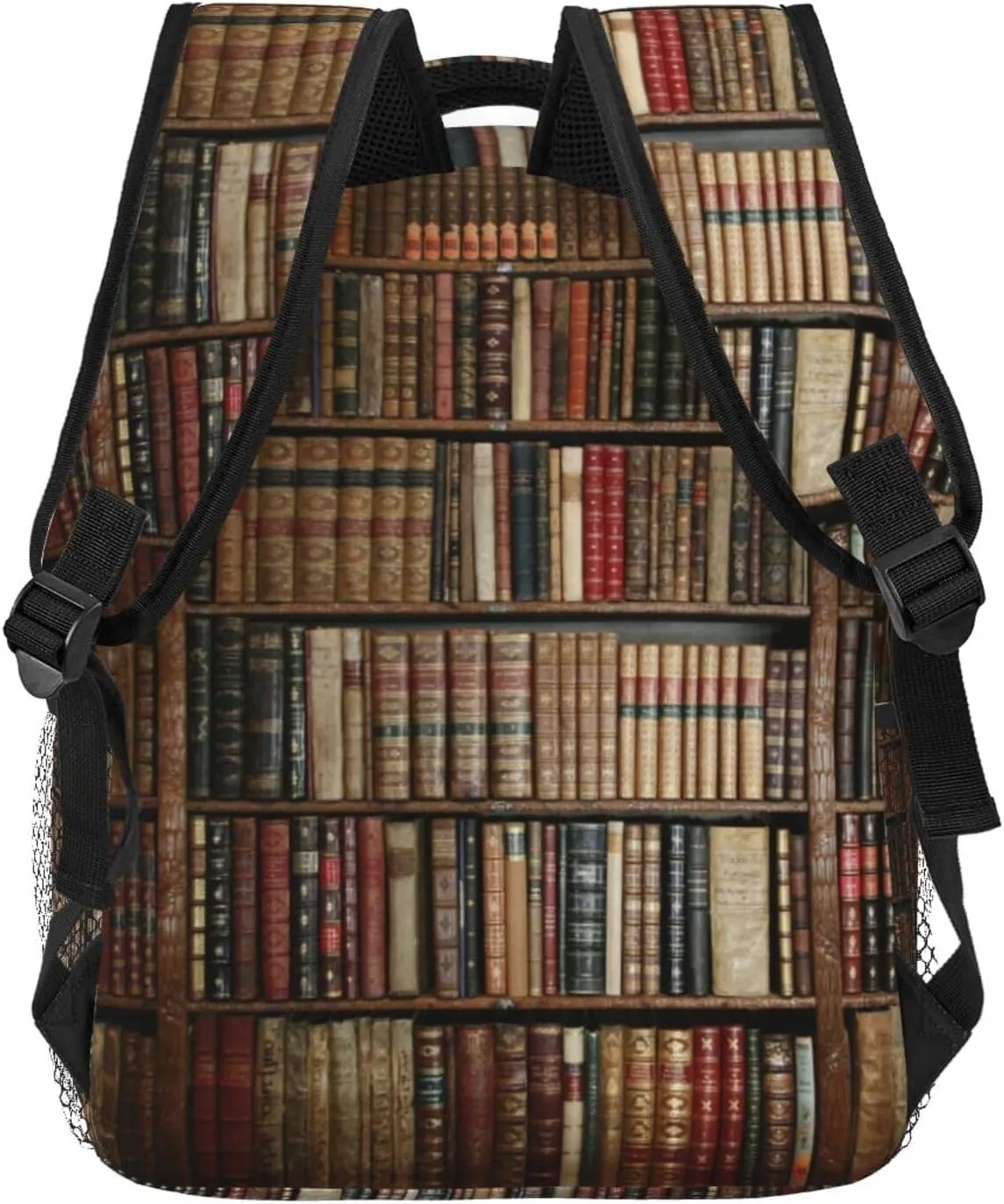 Book Pattern Backpacks Vintage Laptop Bookbag Computer Bag Hiking Travel Daypack for Women Men