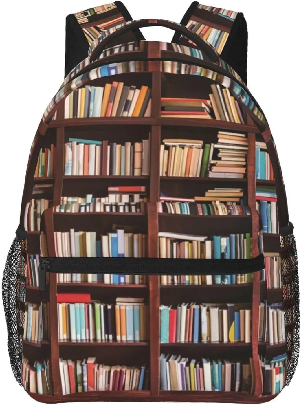 Book Pattern Backpacks Vintage Laptop Bookbag Computer Bag Hiking Travel Daypack for Women Men