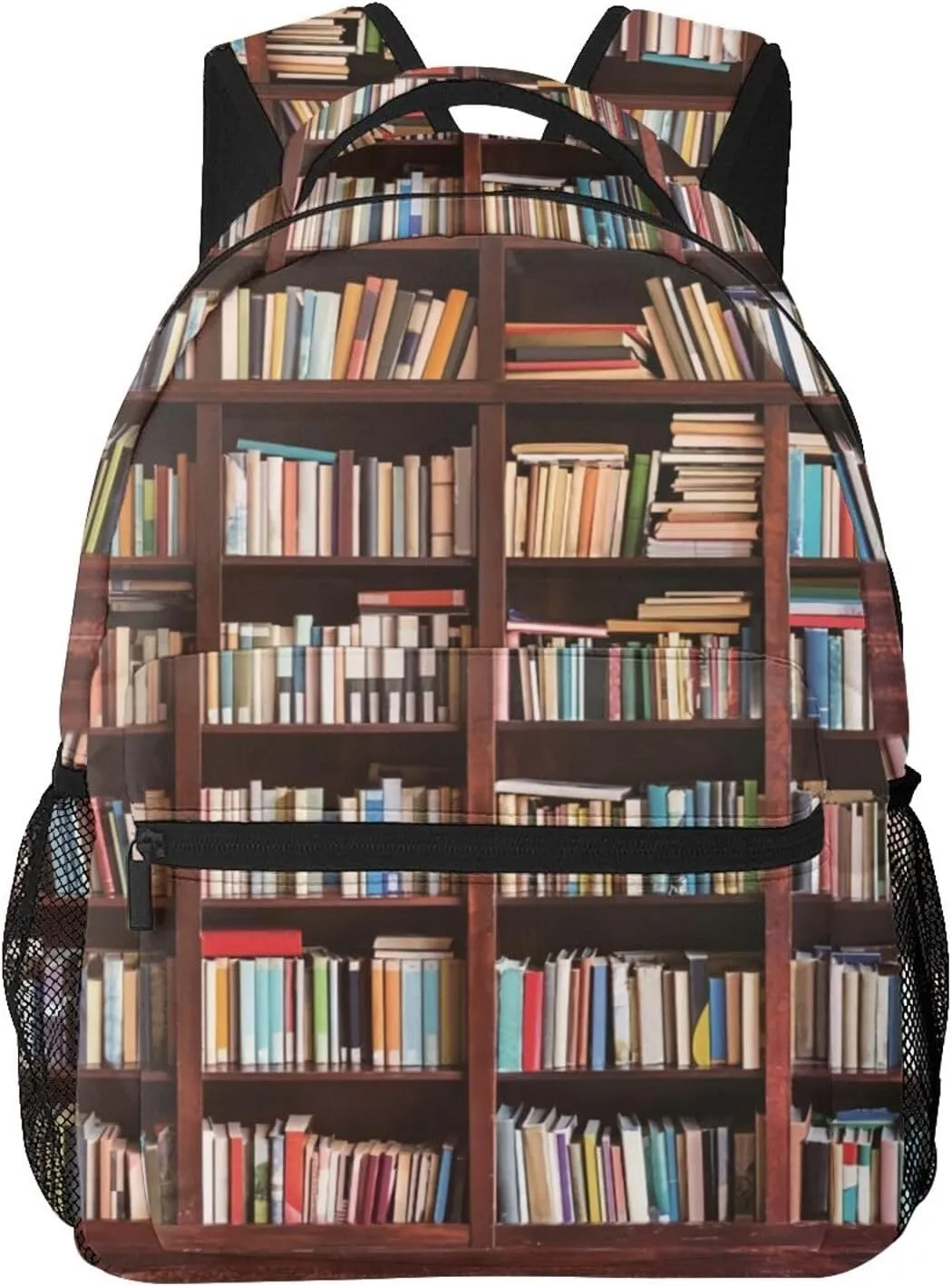 Book Pattern Backpacks Vintage Laptop Bookbag Computer Bag Hiking Travel Daypack for Women Men