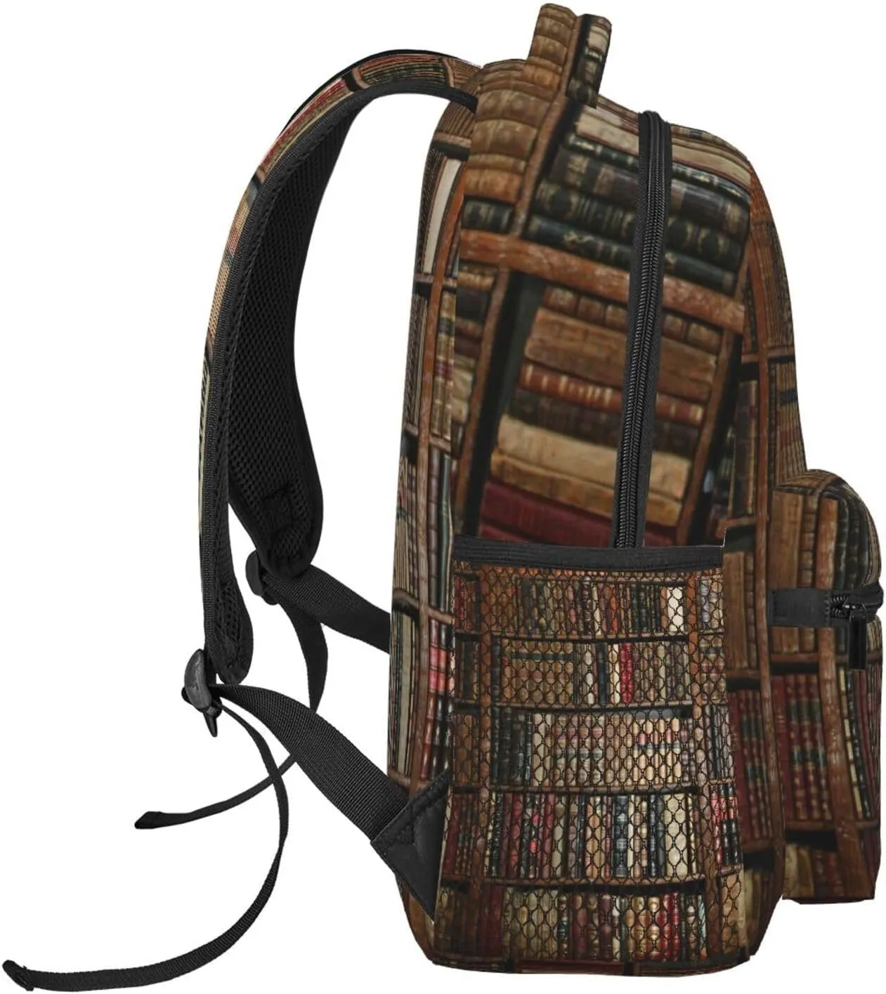 Book Pattern Backpacks Vintage Laptop Bookbag Computer Bag Hiking Travel Daypack for Women Men