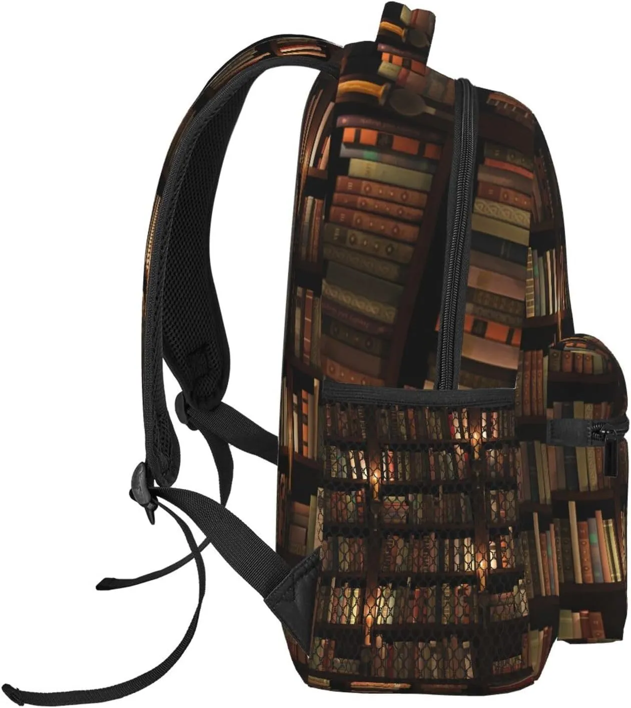 Book Pattern Backpacks Vintage Laptop Bookbag Computer Bag Hiking Travel Daypack for Women Men