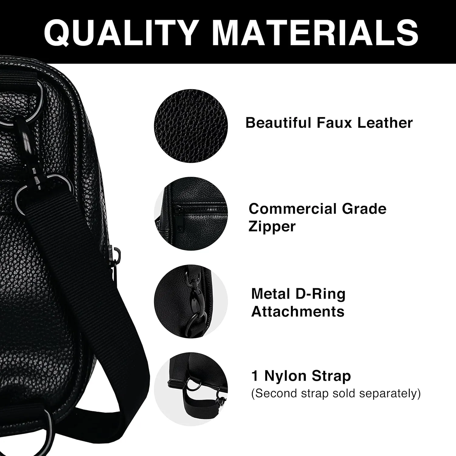 Brixley Leather Crossbody Bag Sling Purse for Women Men Girls Travel, Multi Position Fanny Back Pack