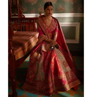 Brocade Patchwork Lehanga Set