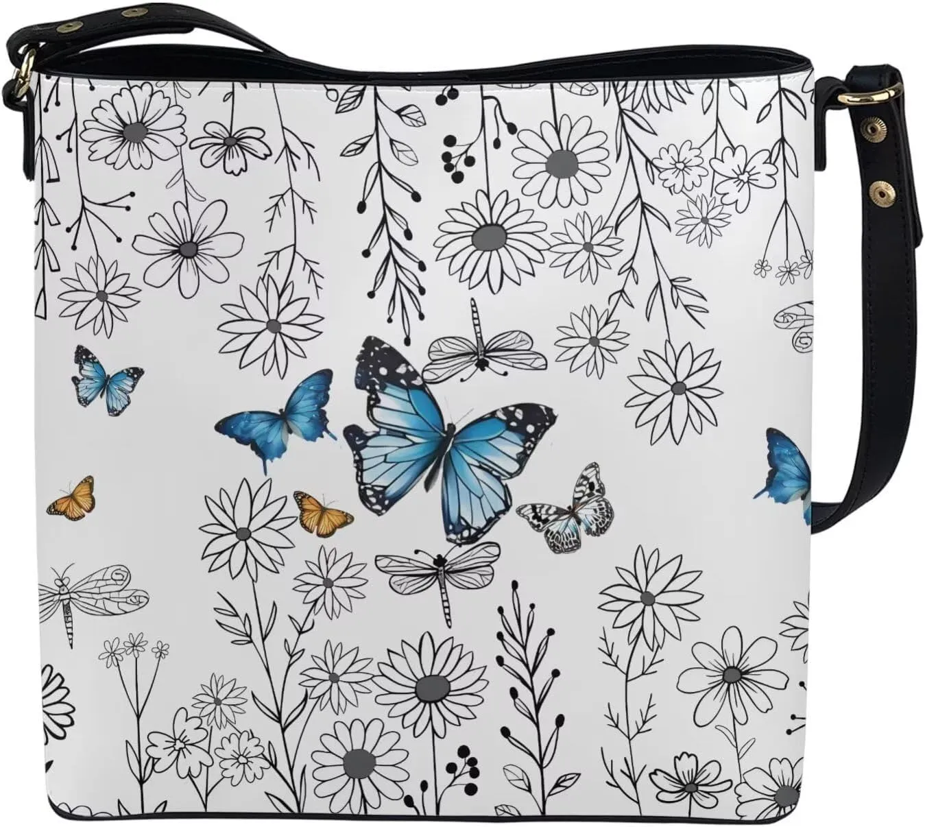 Bucket Purse with Adjustable Strap Womens Leather Tote Bag Travel Totes