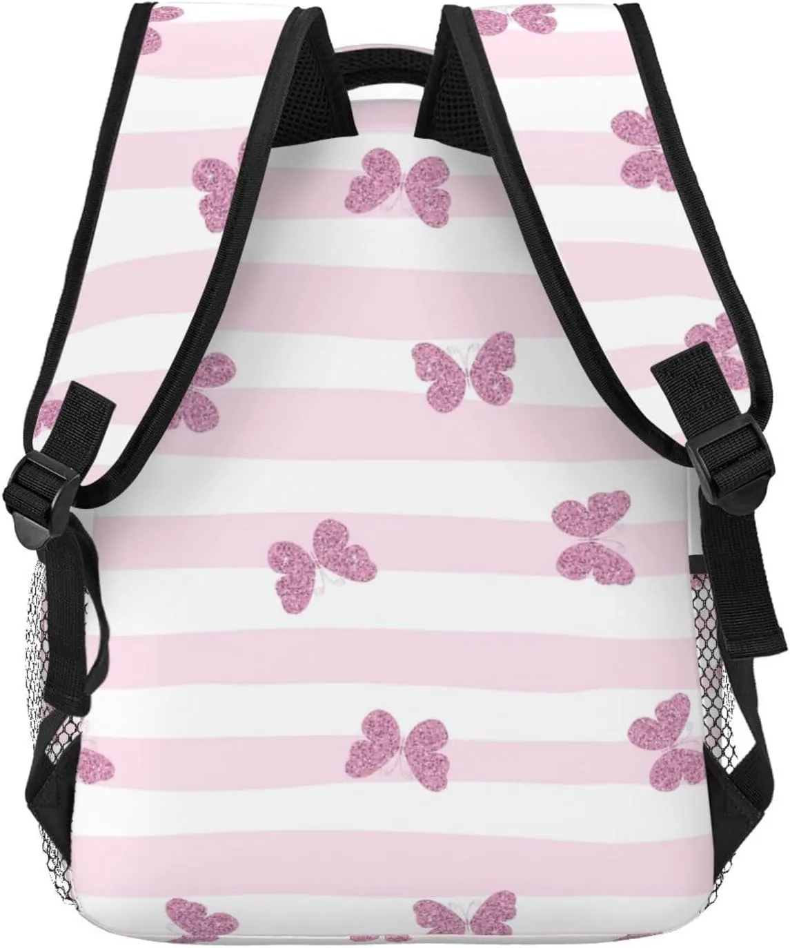 Butterfly Travel Laptop Backpack Women Lightweight Backpack Adjustable College Backpack Fits 15.6 Inch Laptop Waterproof Travel Backpack for Men -Pink