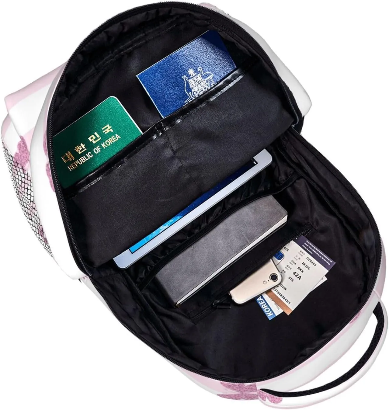 Butterfly Travel Laptop Backpack Women Lightweight Backpack Adjustable College Backpack Fits 15.6 Inch Laptop Waterproof Travel Backpack for Men -Pink