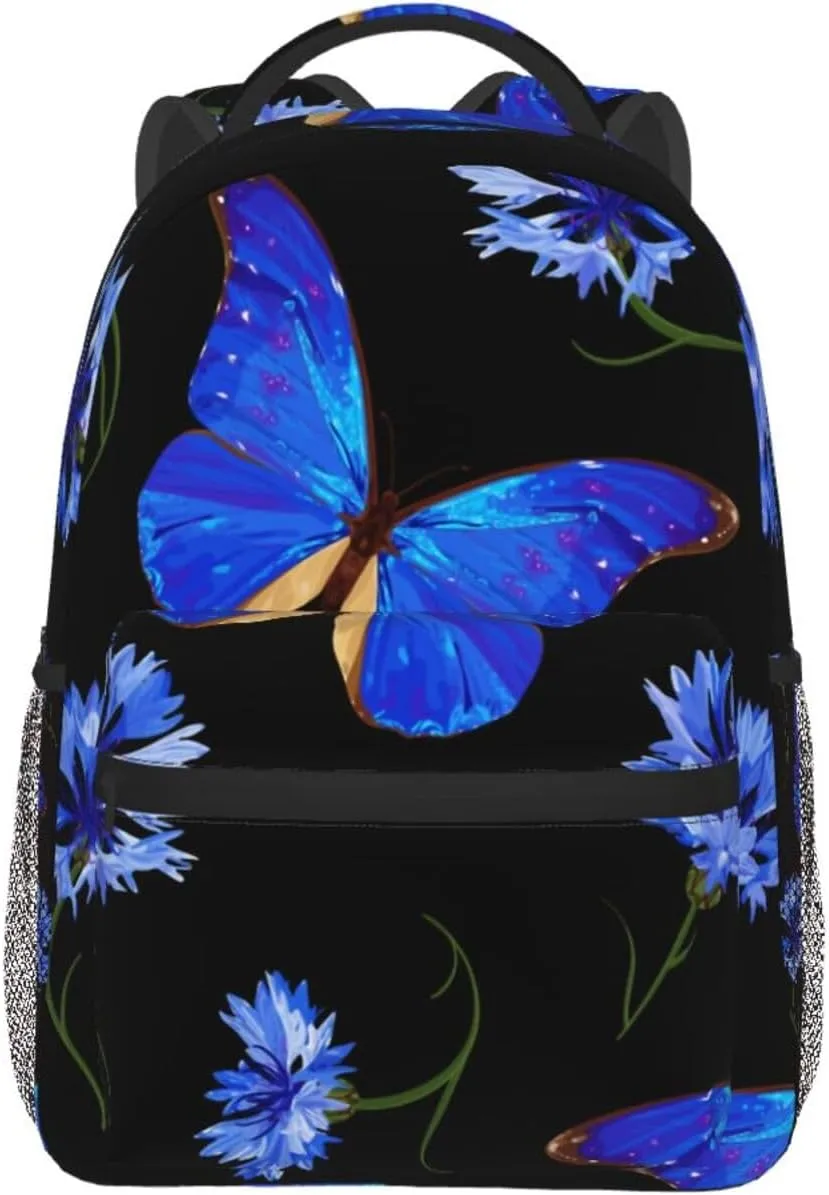 Butterfly Travel Laptop Backpack Women Lightweight Backpack Adjustable College Backpack Fits 15.6 Inch Laptop Waterproof Travel Backpack
