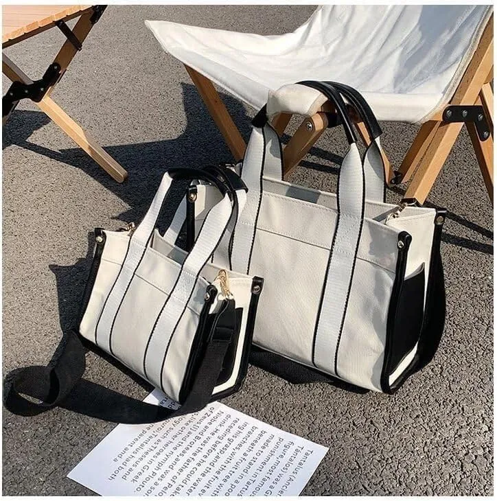 Canvas Tote Bag Clean Aesthetic Canvas Totes with Pockets Aesthetic Everything Bags